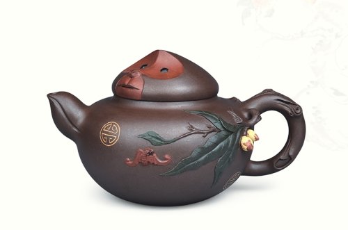 冯云华紫砂壶 十二生肖之 灵猴献寿 