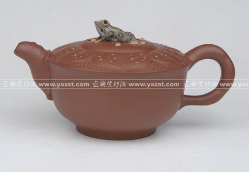 何军紫砂壶 菱花壶 