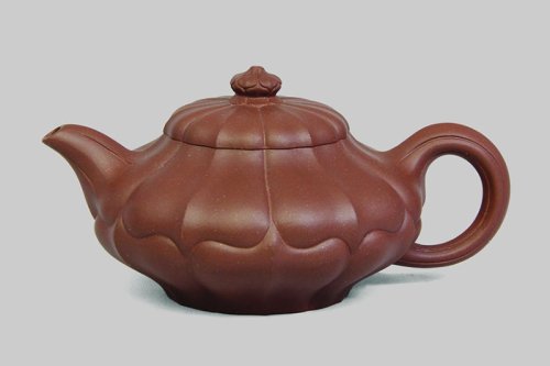 吴芳紫砂壶 扁合菱壶 