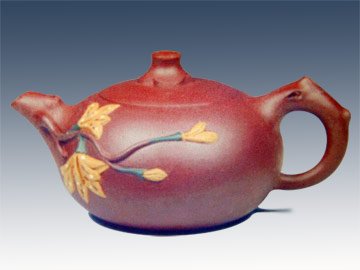 史福棠紫砂壶 花开并蒂 