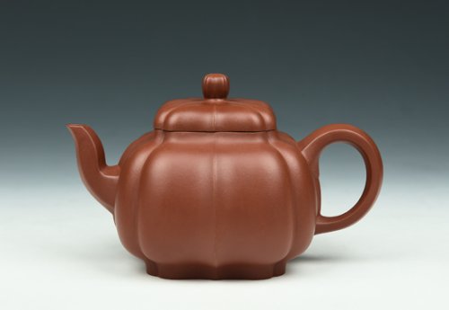 吴欢(大)紫砂壶 四方筋纹器 