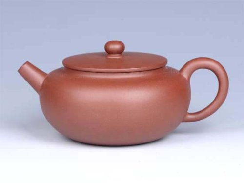 曾红清紫砂壶 - 玉扁底槽清 - 