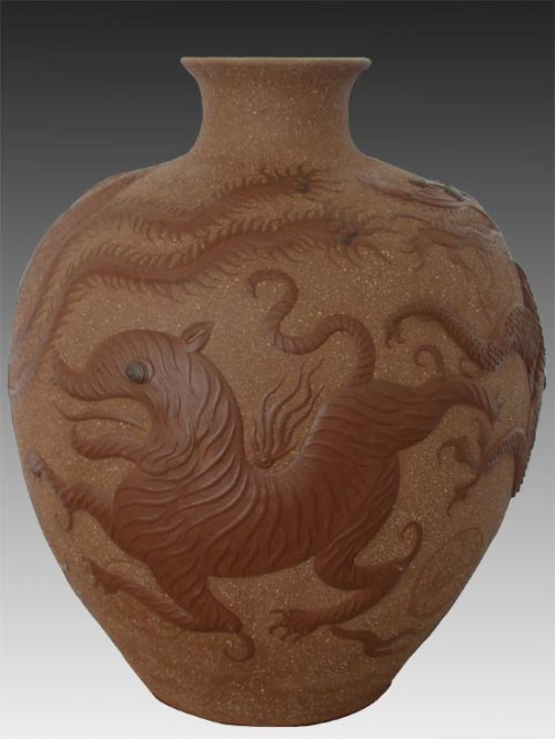 杨俊紫砂壶 四方平安 