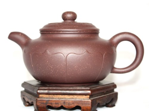 许艳萍紫砂壶 紫泥调砂  菱花仿古壶 