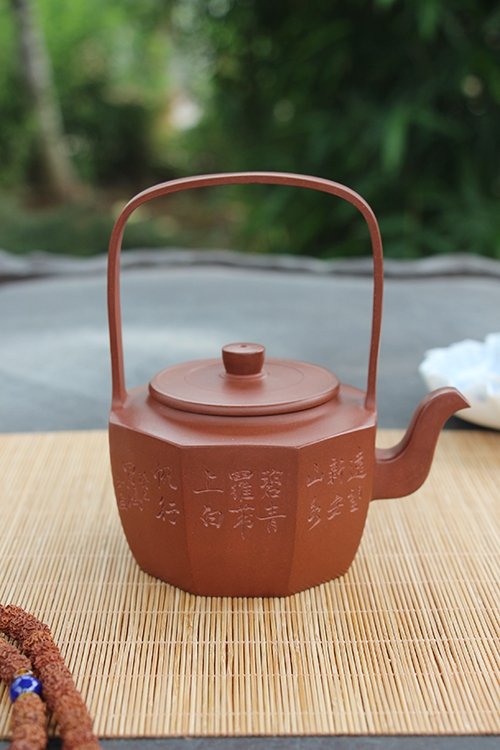 刘根林紫砂壶 八方提梁 