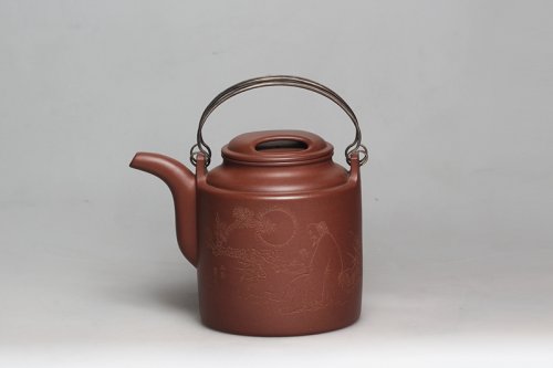 谢芳紫砂壶 洋桶壶 