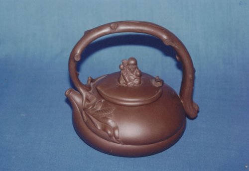 吴芳娣紫砂壶 寿星提梁壶 