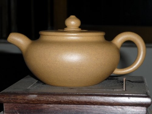 束志迅紫砂壶 平盖如意壶 