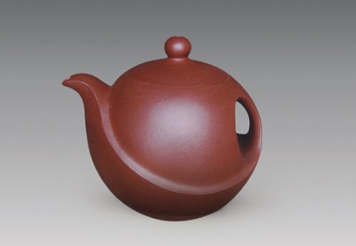 王玮紫砂壶 曲壶 