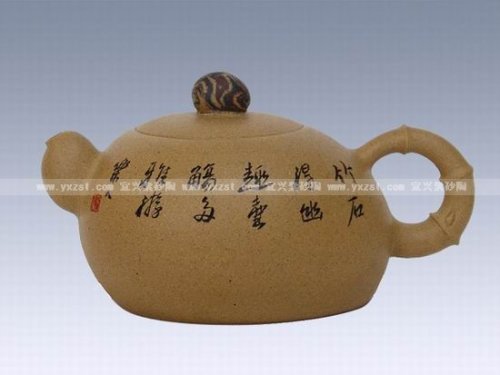 周志君紫砂壶 竹石 