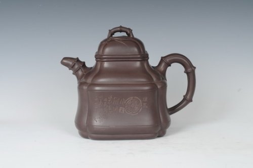代浩祥紫砂壶 竹鼎 