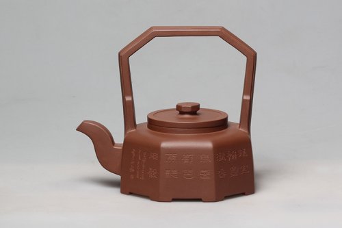 赵阳紫砂壶 八方提梁 