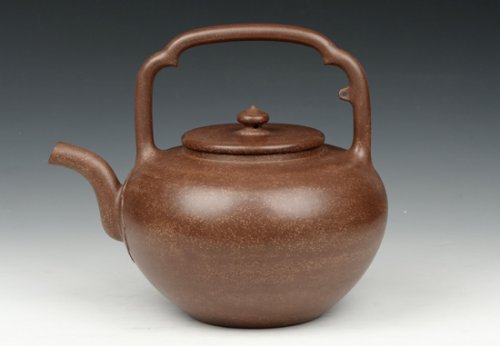 陈顺仙紫砂壶 吴经提梁 