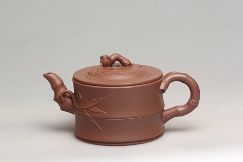 华英紫砂壶 小高竹节 