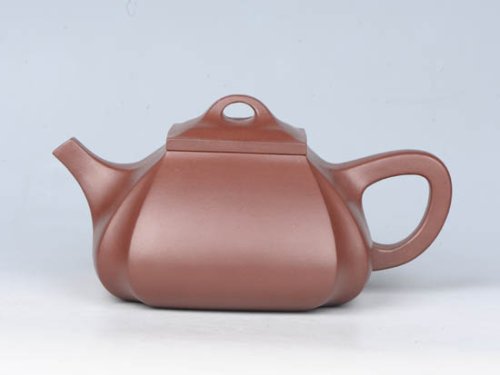 周庚大紫砂壶 抽角石瓢 