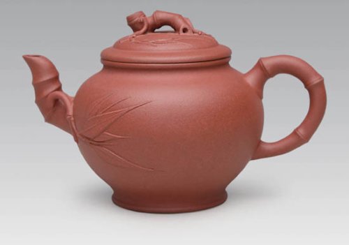 严志军紫砂壶 小型竹节  泥料：原矿清水泥  容量：180CC 