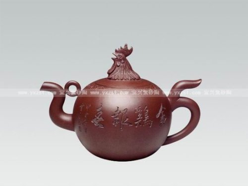 史伟曙紫砂壶 金鸡报春壶 