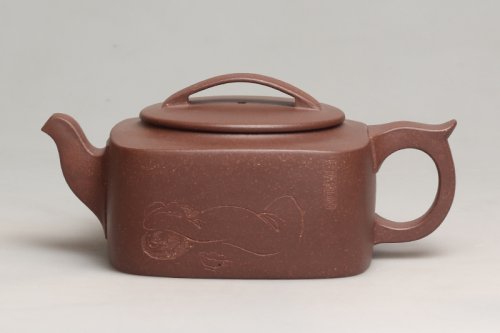 周良荣紫砂壶 四方玉佩 