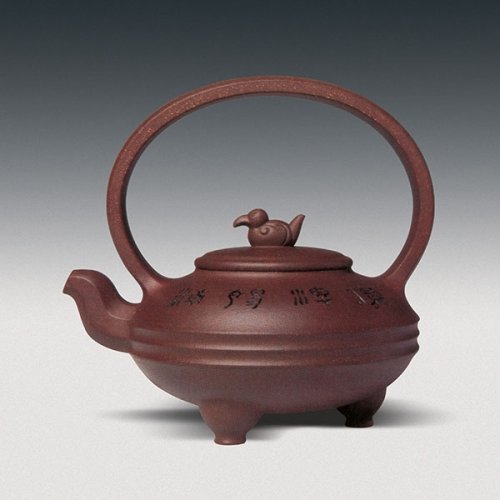 鲍志强紫砂壶 虹飞提梁壶 