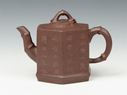 董建忠紫砂壶 六方竹韵 