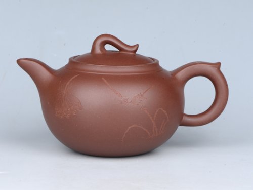 潘雪峰紫砂壶 飞翔 容量：200cc  泥料：紫泥 