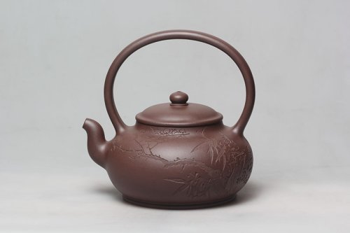 张炜紫砂壶 思缘提梁 