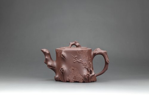 陈建勇紫砂壶 凌梅壶（黄龙山原矿紫泥） 