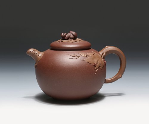 周俊智紫砂壶 松鼠葡萄壶 