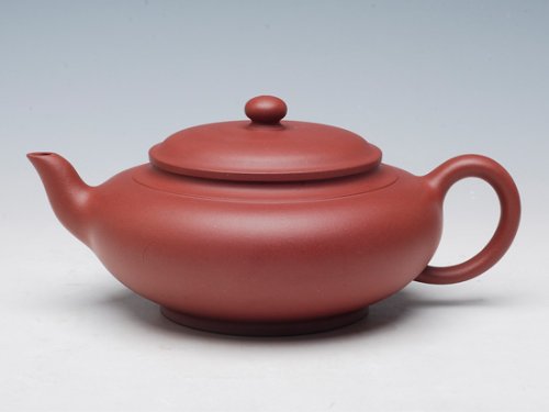 陈健紫砂壶 扁樱 