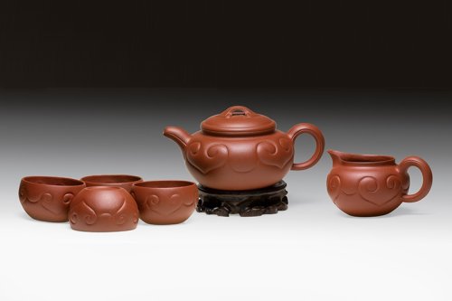 杨霞紫砂壶 仿古如意套壶 