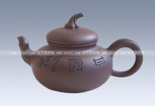 鲍燕萍紫砂壶 瓜形 