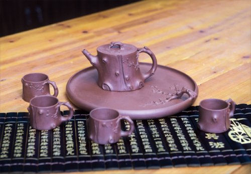 恽建军紫砂壶 梅桩套壶 