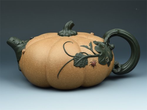 朱菊华紫砂壶 南瓜壶 