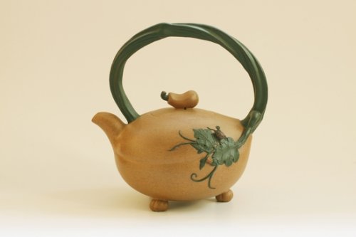 李美玲紫砂壶 金瓜提梁 